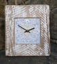 Rustic Shabby Chic Wedding Clock, Vintage Lace Heart Clock - Image 1