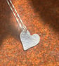 Handmade Sterling Silver 925 Heart Pendant Necklace - Unique Jewellery - Image 2