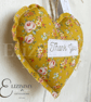 Personalised Hanging Floral Fabric Heart Decoration. Gift For Her. Heart Decor  - Image 3