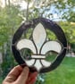 Stained Glass Scout Fleur de Lis