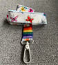 Butterfly 100% Cotton Lanyard with LGBTQI Rainbow Ribbon - Image 4
