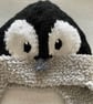 Penquin ear flap hat and mittens set - Image 3