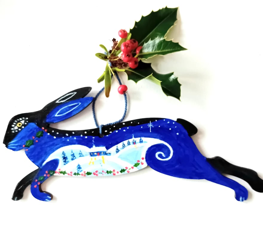 Festive Christmas hare 