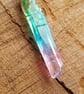 Handmade quartz ombre rainbow point choker necklace - Image 2