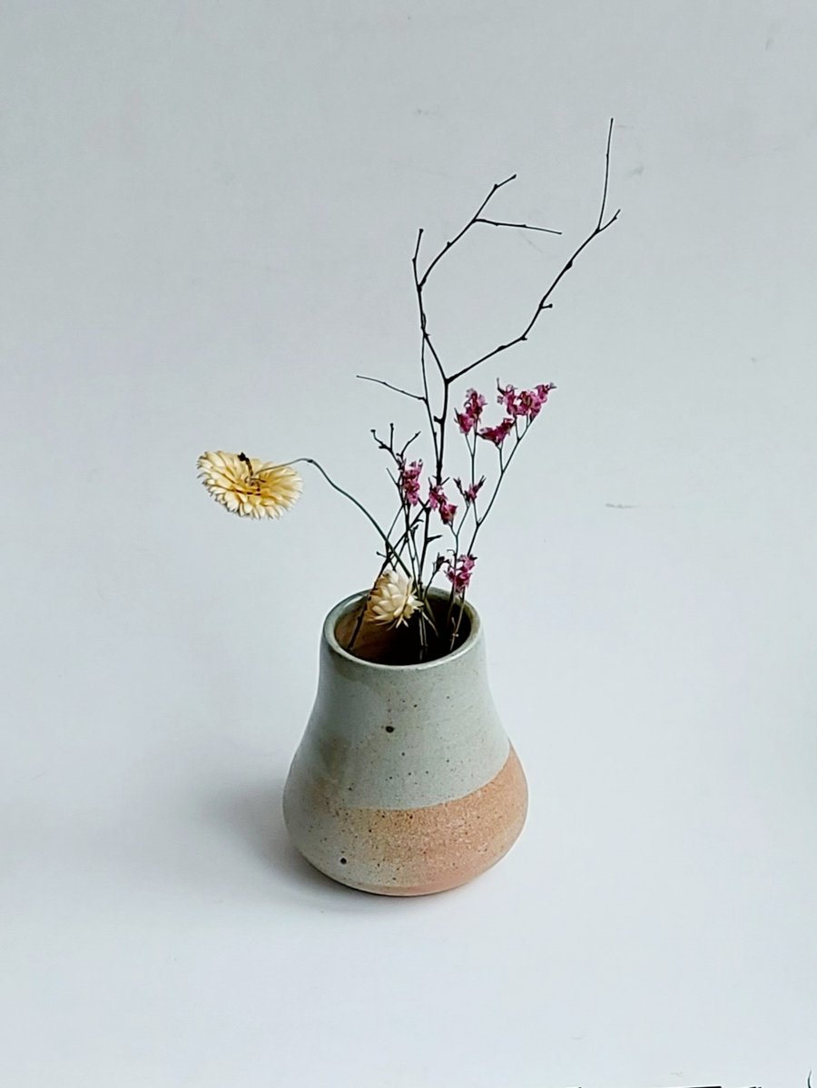 Wood Fired Vase in Celadon  glaze