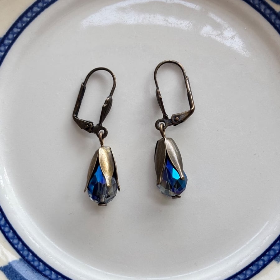 Crystal teardrop earrings 