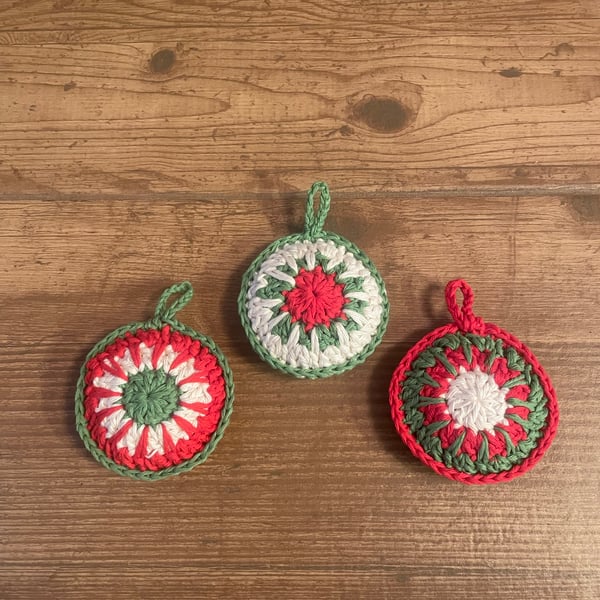 Set of 3 Christmas Bauble Decorations, Christmas Ornaments, Christmas Decoration