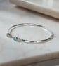 Sterling Silver Cuff With Gemstones - Image 2