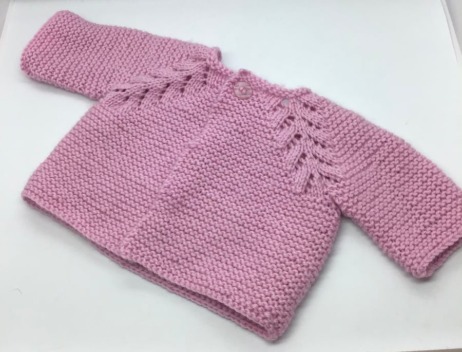 Pale Pink Baby Cardigan 0-3 months 