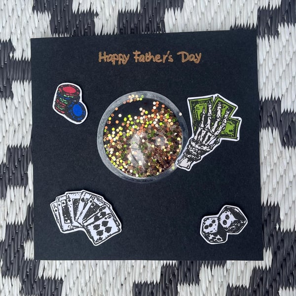 Fathers day Casino Shaker Card