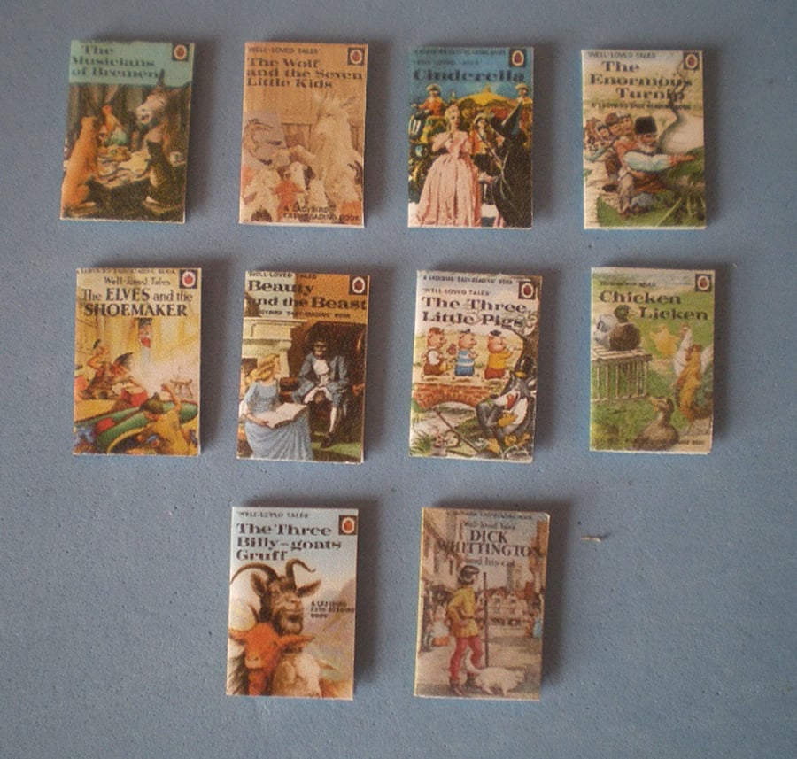 Dolls House miniature books - LADYBIRD BOOKS set 2