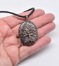 Silver Sheen Obsidian Wire Wrapped Copper Tree of Life Yggdrasil Pendant - Image 2