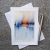 Evening Reflections. Blank Card. Handpainted Original 260172