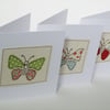 Butterfly Card - Machine Embroidered Butterflies