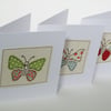 Butterfly Card - Machine Embroidered Butterflies