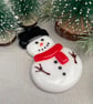 Snowman - Fused Glass Christmas Tree Decoration - Image 8