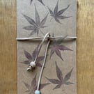 Hand printed Acer leaf notebook