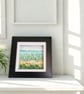 3D Coastal Watercolour Art, Handmade Sea Glass Beach Scene, One-off Desk Decor - Image 1