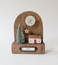 Festive Wooden Cottage Scene with Star and Moon - Image 2