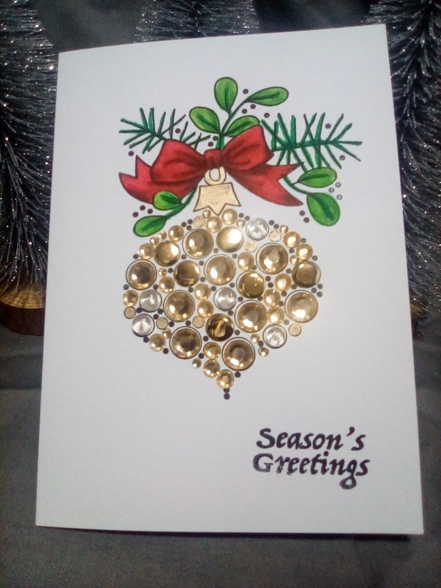 Traditional Christmas ornament card