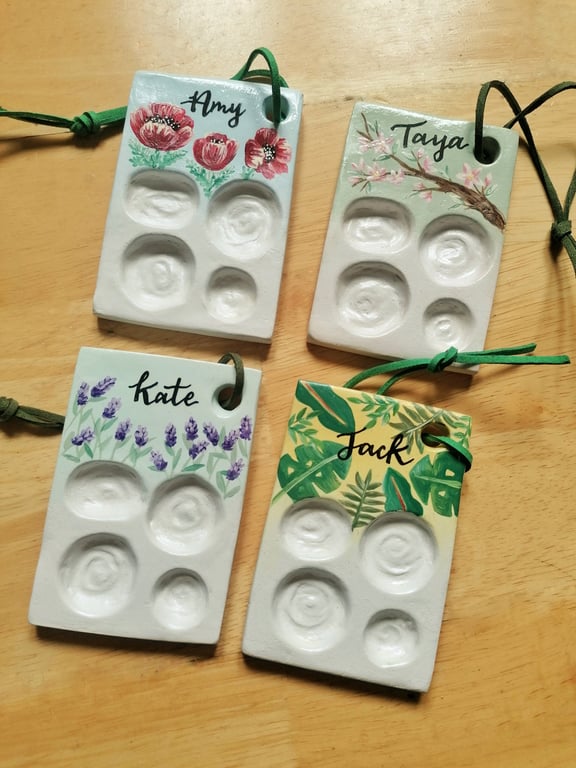 Mini personalised paint mixing palette- watercolour palette - portable custom ar