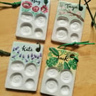 Mini personalised paint mixing palette- watercolour palette - portable custom ar