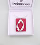Contemporary Silver & Bright  Pink Pendant Necklace 18" - Image 10