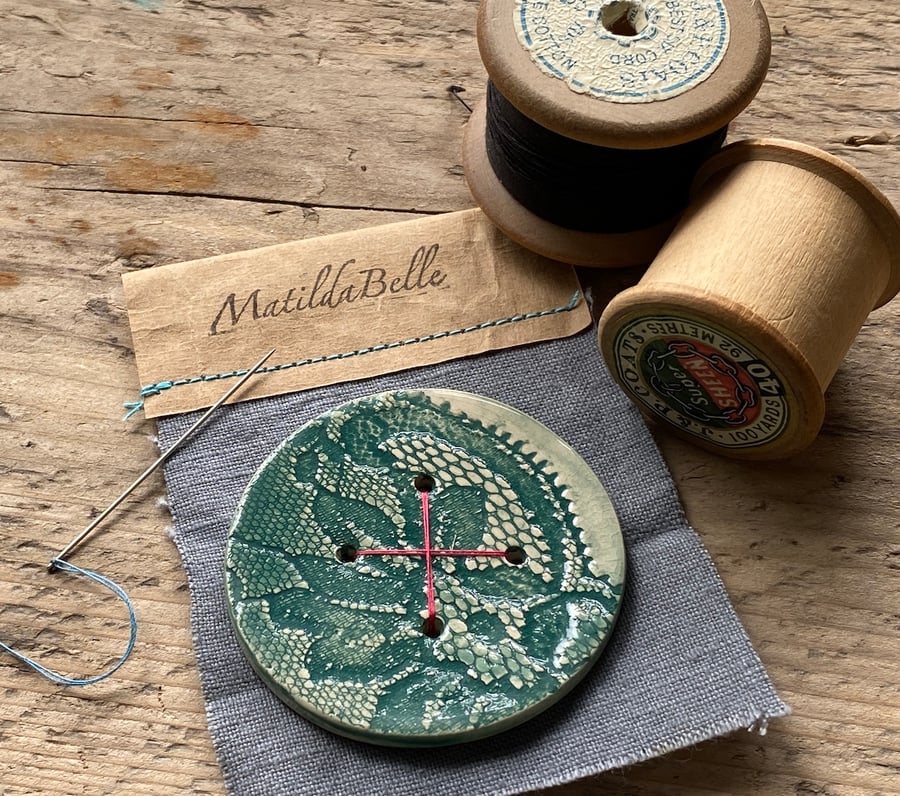 Large Handmade Ceramic Button