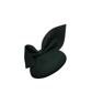 Black Felt Fascinator Hat – Elegant Women's Wedding & Races Headpiece 