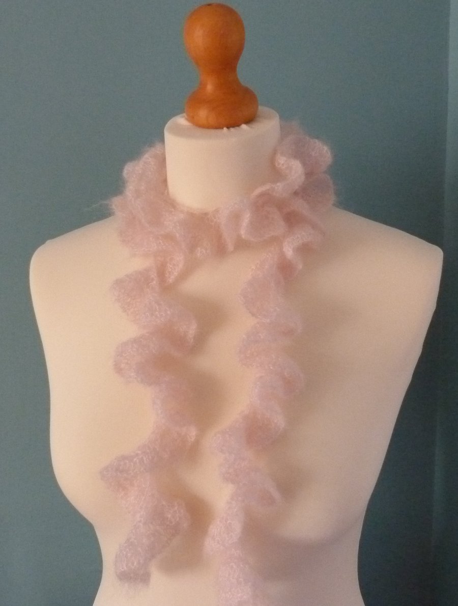 Delicate Ruffle Scarf in Rowan Kidsilk Haze
