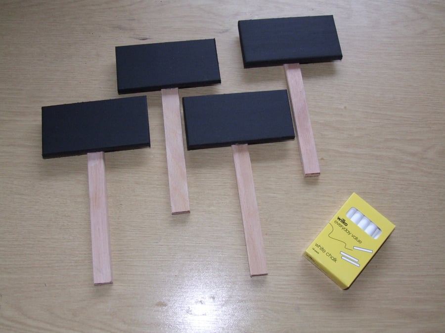 WOODEN CHALKBOARDS ON STICKS FOR FLORIST, MARKET STALL, CAR BOOT, WEDDING