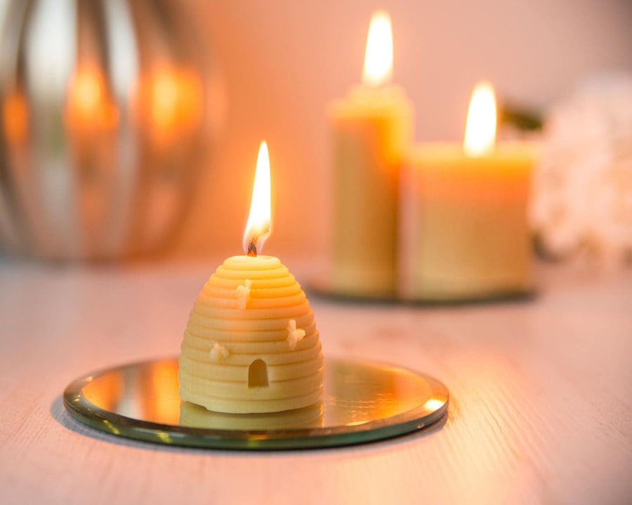 Little Beeswax Skep Candle 