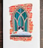 Tuxedo cat christmas card, black and white cat card, funny cat card - Image 2