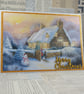 Cosy Cottage glittered Christmas card - Image 5