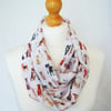 Dogs infinity scarf loop scarf chiffon scarf doggie scarf