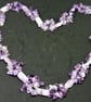 Lavender Amethyst Rectangles and Nuggets Endless Necklace 24 Inch - Image 3