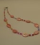Oval shell and crystal necklace - Image 4
