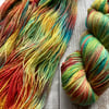Hand dyed sock yarn 4ply Merino Nylon 100g Tom's Rainbow