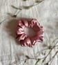 Rose Pink Satin Scrunchie - Large - Image 3