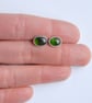 Chrome diopside stud earrings - Image 2