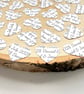 White Personalised Heart Confetti, Any Wording Custom Hearts, Wedding Decor 