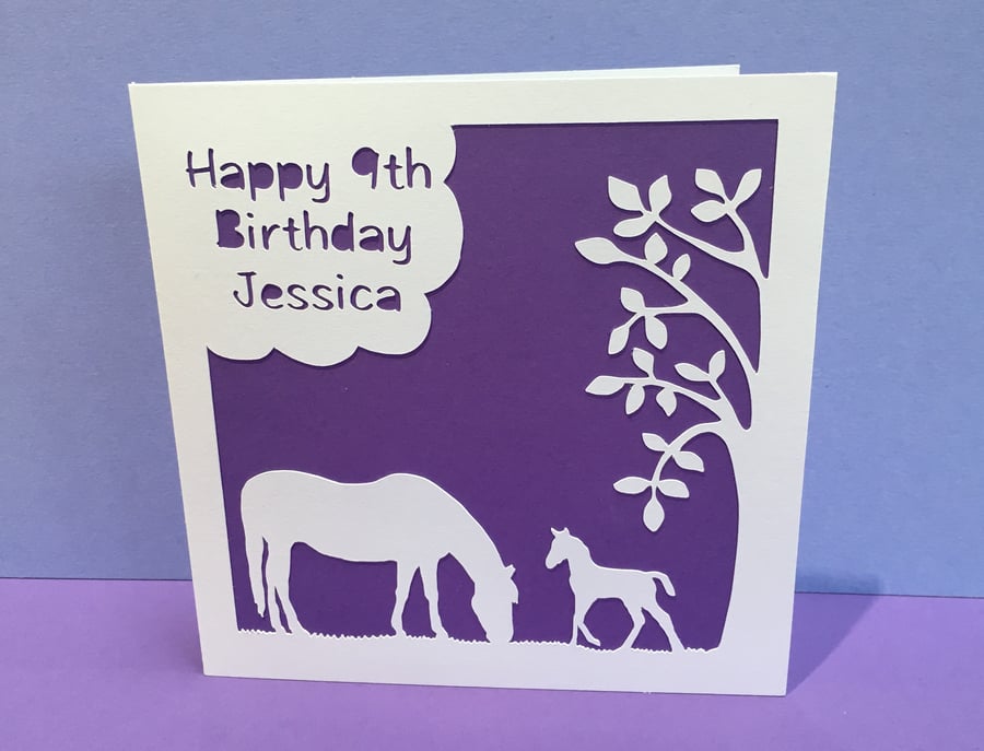 Horse Birthday Card