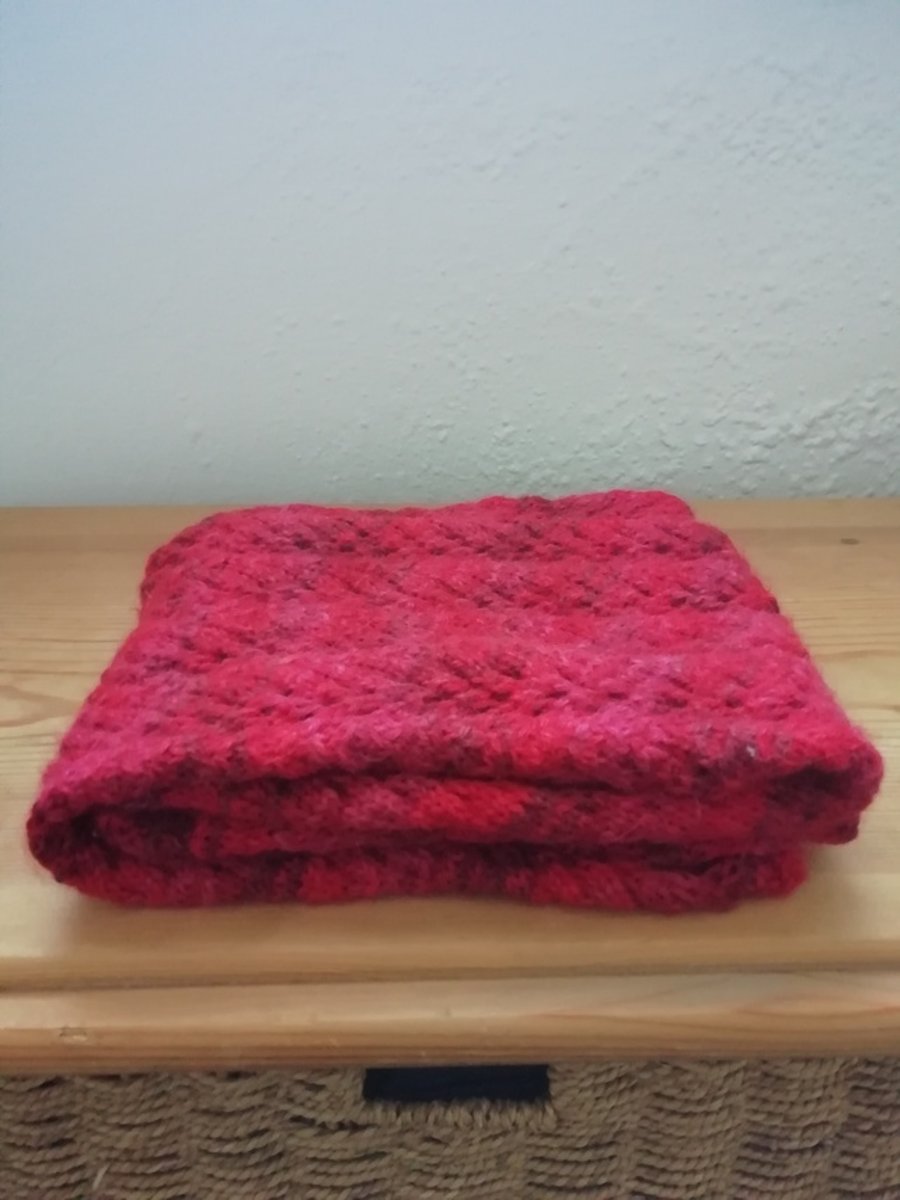 SUMMER SALE: hand knitted lace alpaca scarf 