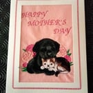 Mother's Days Silk Embroidered Card