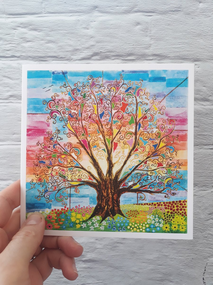 Tree of Life Greetings Card, for Birthday, Wedding or Any Occasion