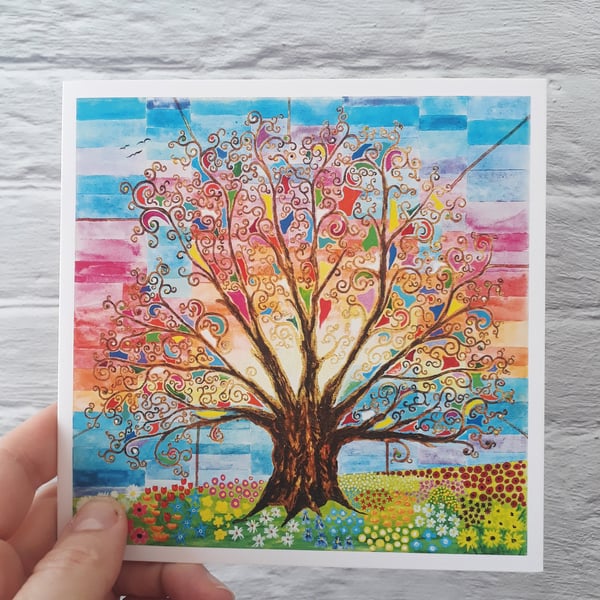 Tree of Life Greetings Card, for Birthday, Wedding or Any Occasion