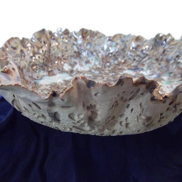 Opalescent Birdseed Bowl (flat bottom)