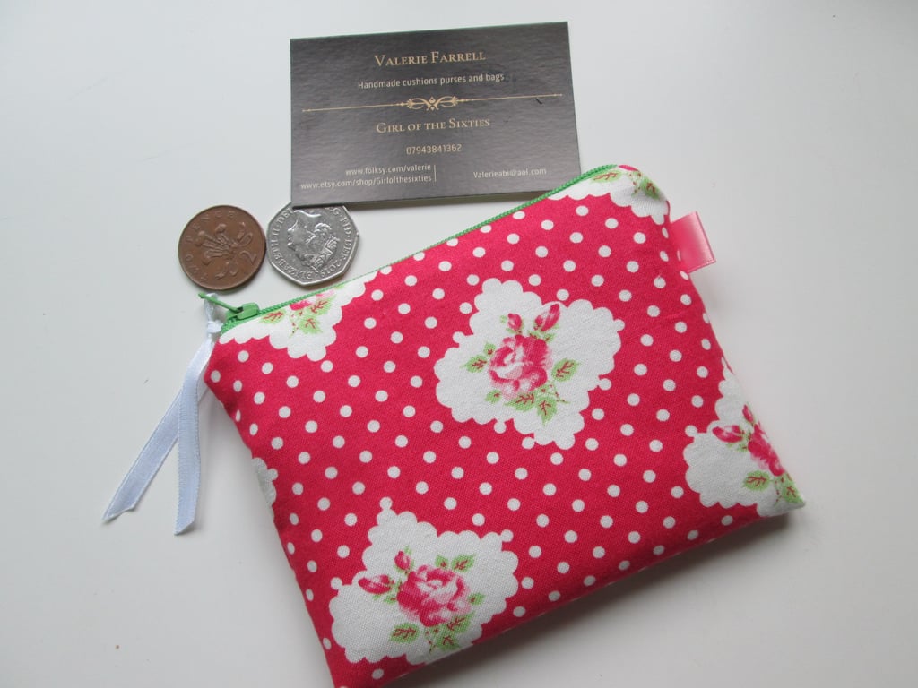 SALE Flowery   Coin Purse
