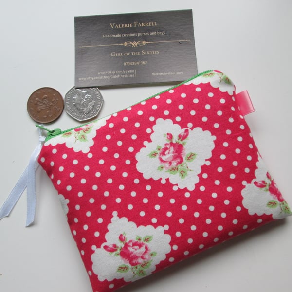 SALE Flowery   Coin Purse