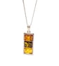  Baltic Amber pendant in 3 different colours set in sterling silver